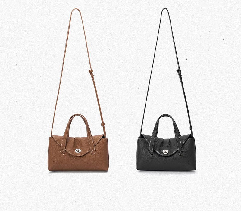 Full-Grain Leather Bag |  Togo Leather  | Crafted Carry