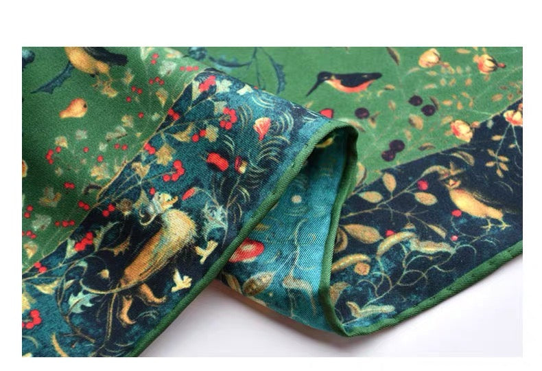 Twill Silk scarf | Natural impression