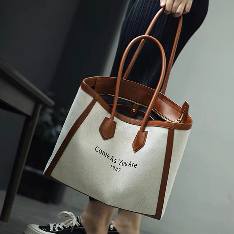 Nappa cowhide leather with Canvas Bag | Memory 1#