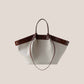 Top-Grain Leather and Cotton linen bag | Sailing