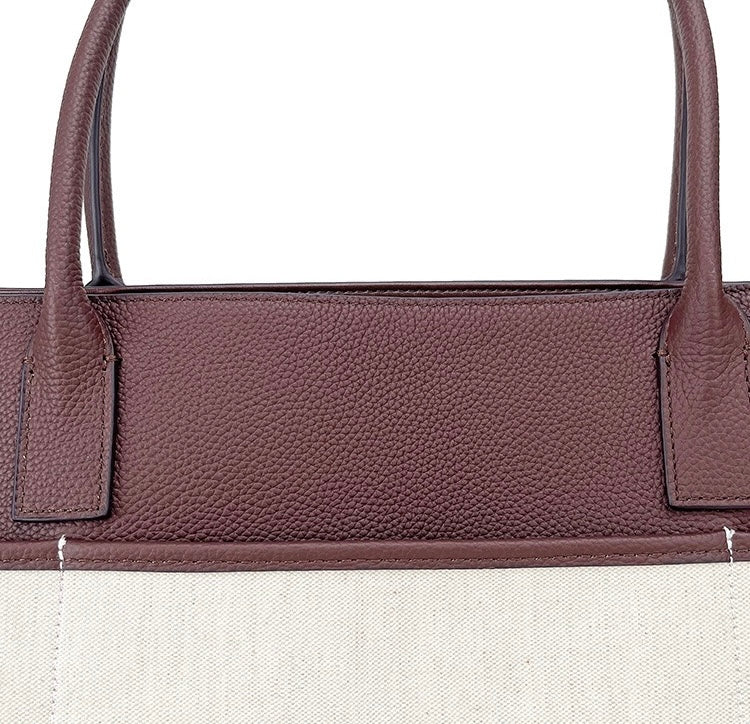Full-Grain Leather and Canvas Bag | Maxi Carryall