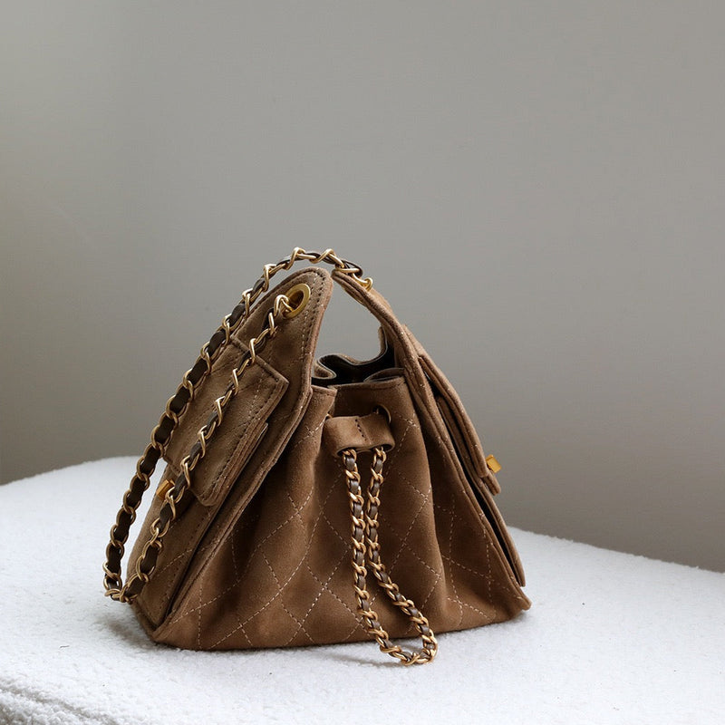 Suede Lambskin Chain Bag | Solea