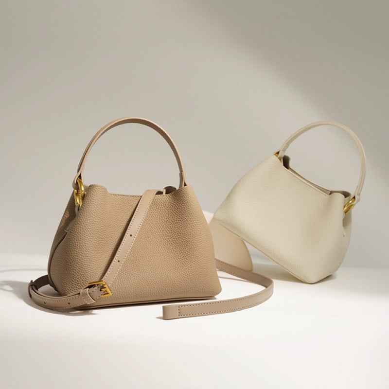 Full-Grain Leather bag | Red tea