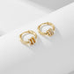 925 sterling silver earrings | 18K gold plated | Ring of destiny