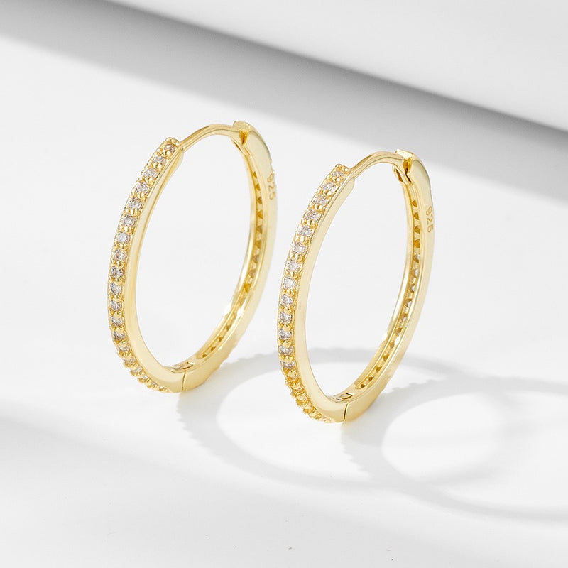 925 Sterling Silver earrings |  18K gold plated | Solar ring