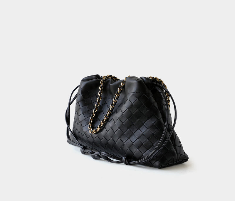Full-Grain Leather & Lambskin Bag |  Chain bag | Woven bag  | Liora