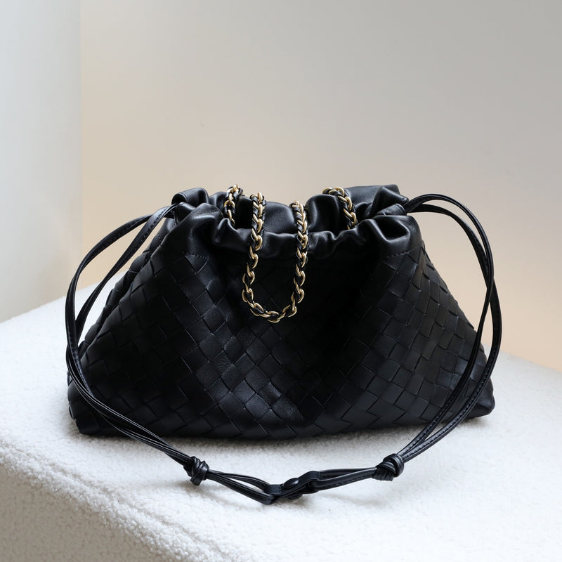 Full-Grain Leather & Lambskin Bag |  Chain bag | Woven bag  | Liora