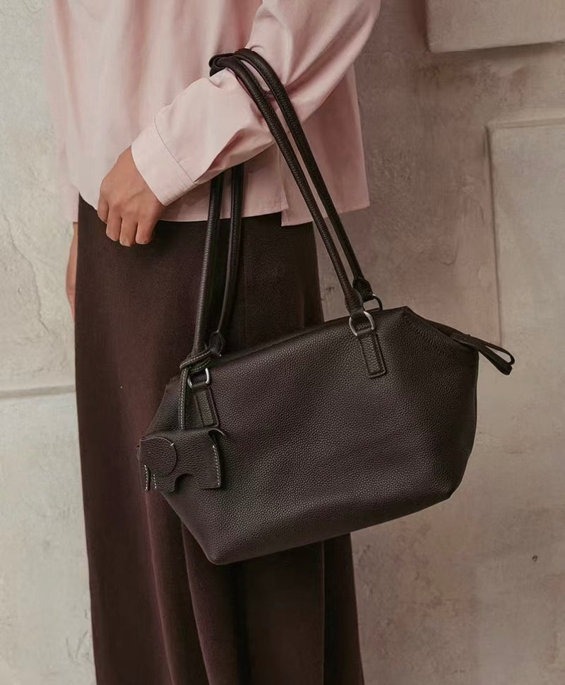 Full-Grain Leather Bag | Soft Square Tote