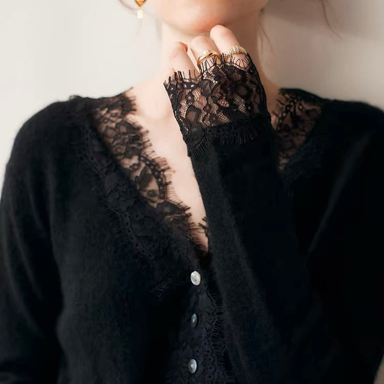 Cashmere sweater | Lace