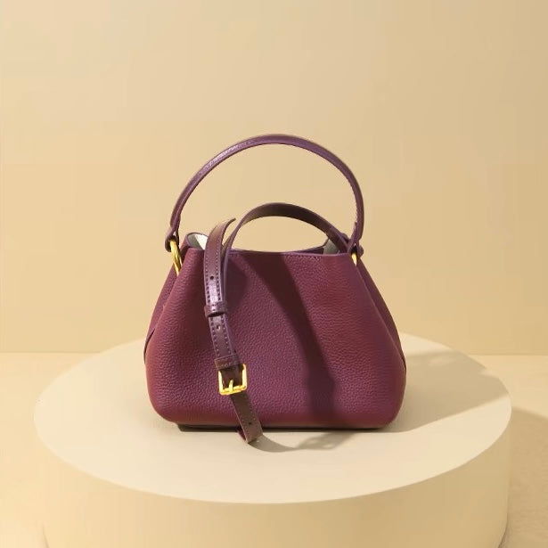 Full-Grain Leather bag | Red tea