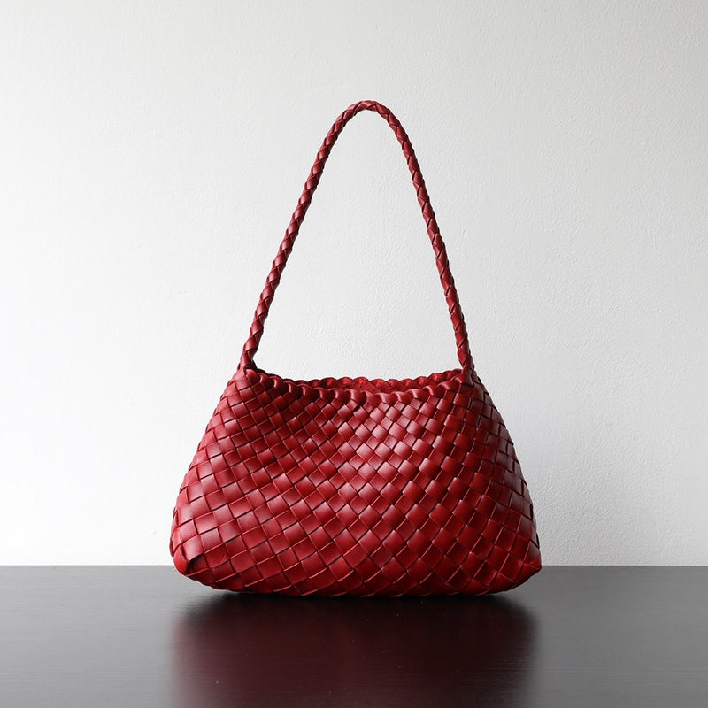 Full-grain leather bag | Woven bag | Sunlight
