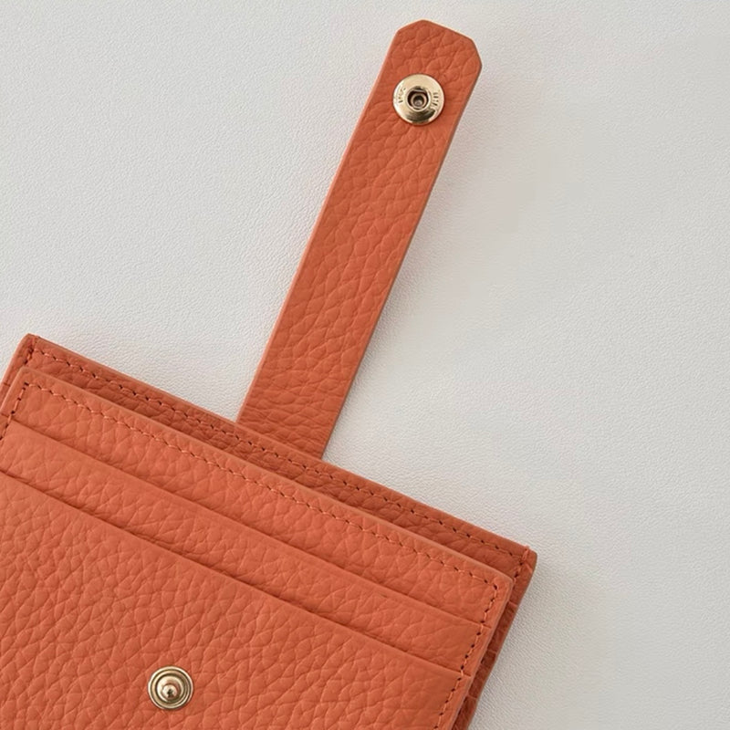 Genuine leather card pocket | rainbow