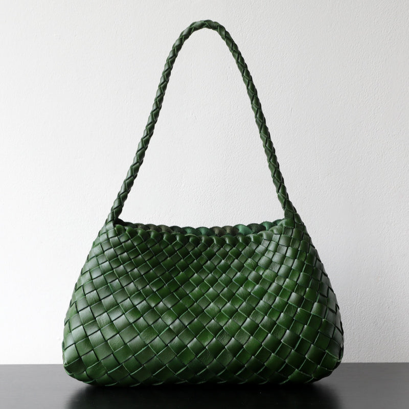 Full-grain leather bag | Woven bag | Sunlight