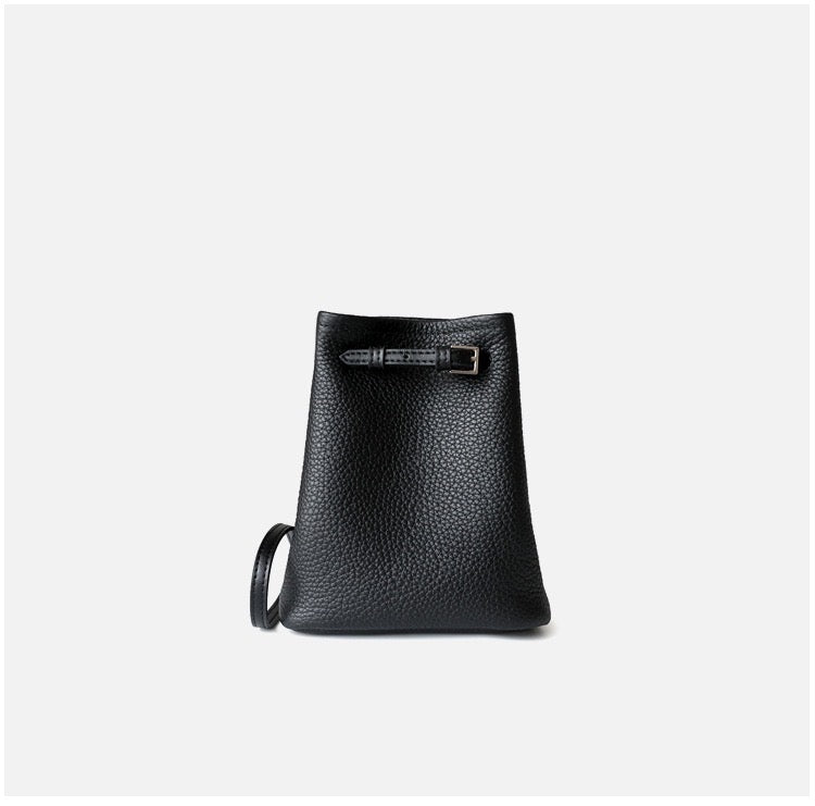 Full-Grain Leather mini bag | Mini bucket