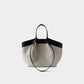 Top-Grain Leather and Cotton linen bag | Sailing