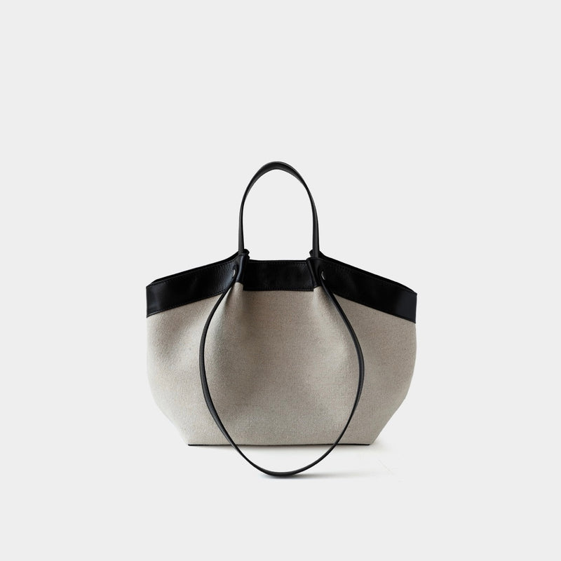 Top-Grain Leather and Cotton linen bag | Sailing
