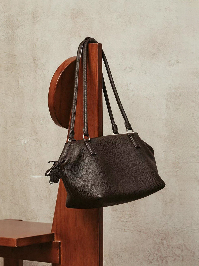 Full-Grain Leather Bag | Soft Square Tote