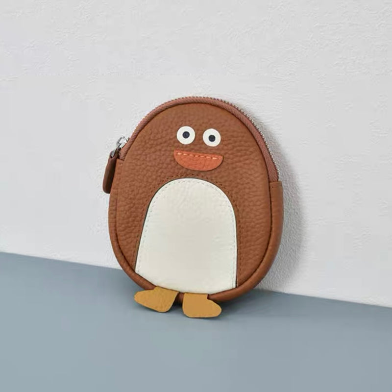 Genuine leather change purse | penguin
