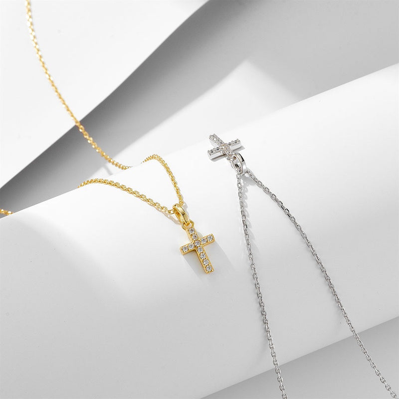 925 sterling silver necklace | 18K gold plated | Faith