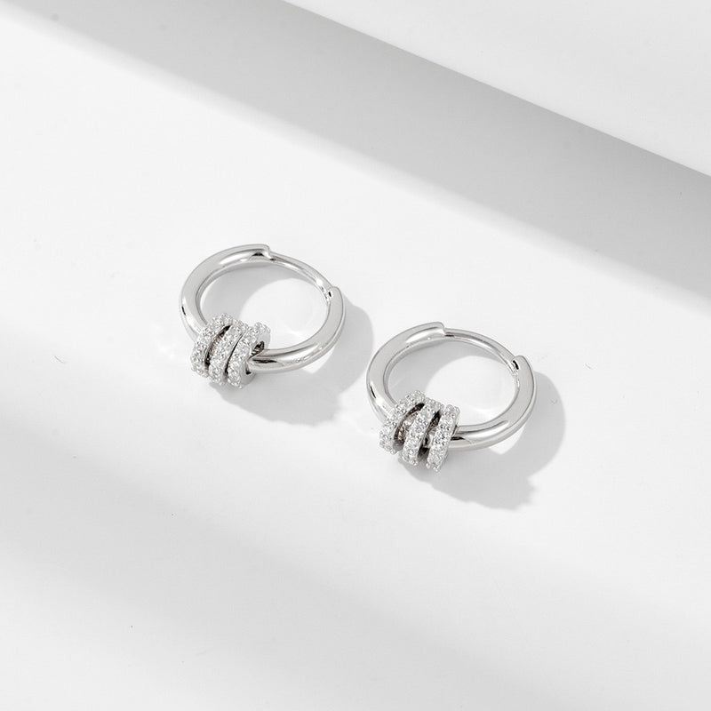 925 sterling silver earrings | 18K gold plated | Ring of destiny
