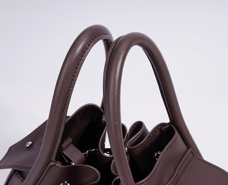 The Serein | Full-Grain Leather Chain Bucket Bag
