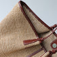 Natural Raffia Woven Bag | Woman and sea