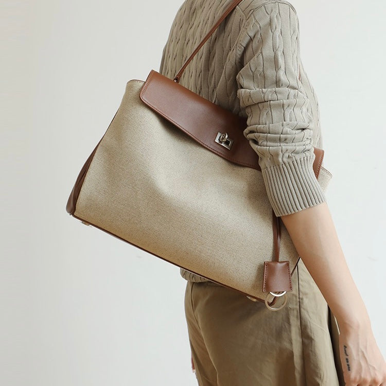 Canvas bag with cowhide leather | massif