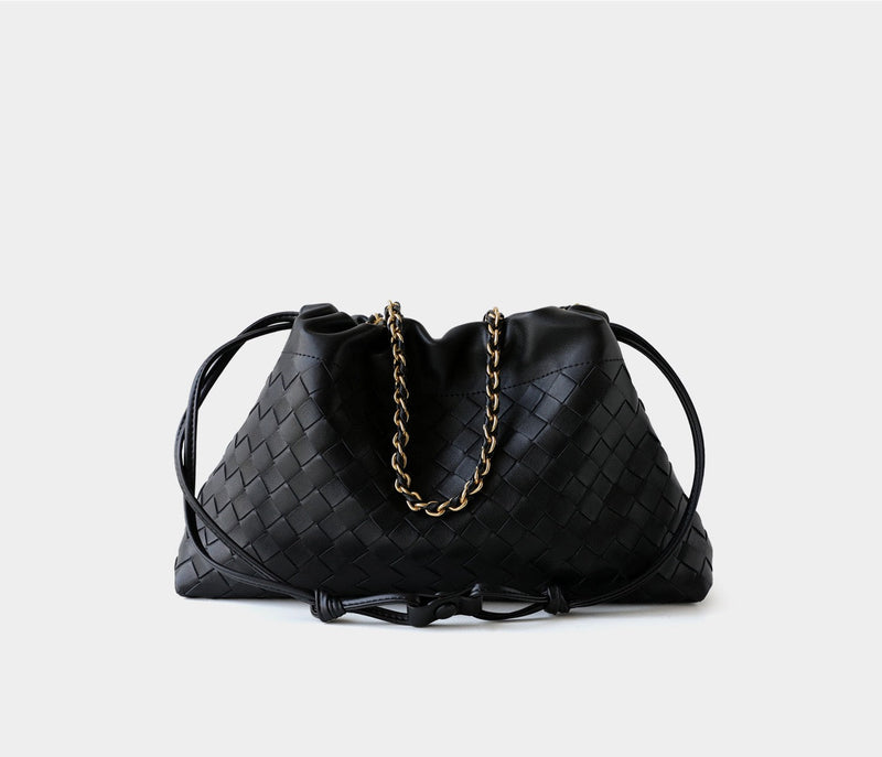 Full-Grain Leather & Lambskin Bag |  Chain bag | Woven bag  | Liora