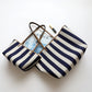 Canvas bag with cowhide leather | Ocean