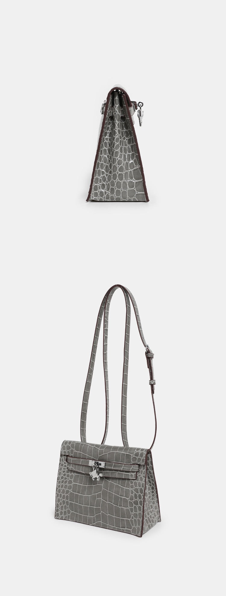 Urban light Series | Crocodile-Embossed Leather Mini Bag