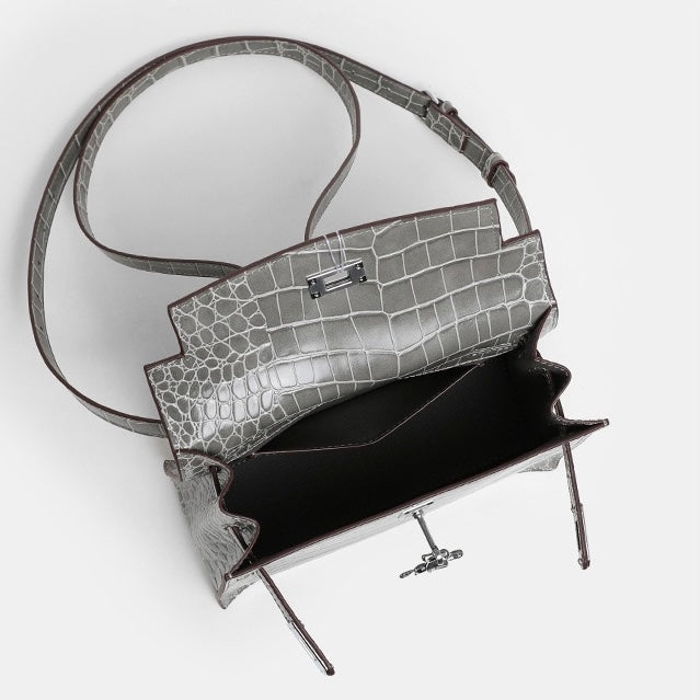 Urban light Series | Crocodile-Embossed Leather Mini Bag