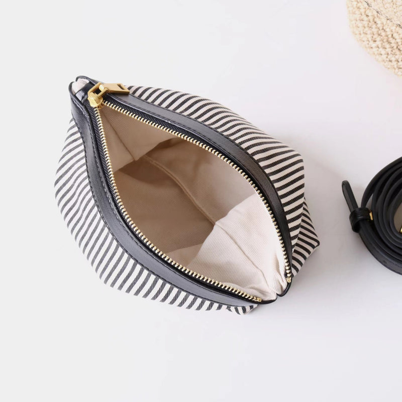 PP grass and Top-grain leather Bag | Sunshine