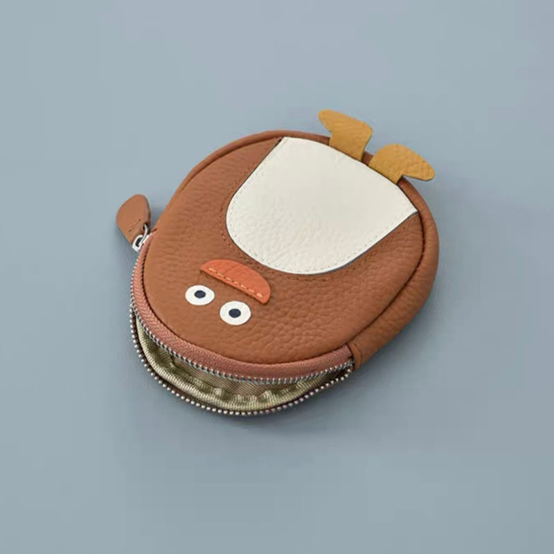 Genuine leather change purse | penguin
