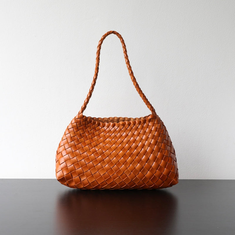 Full-grain leather bag | Woven bag | Sunlight