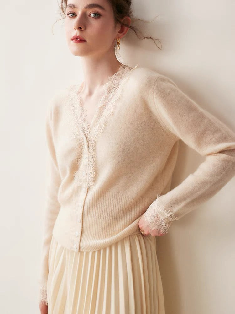 Cashmere sweater | Lace