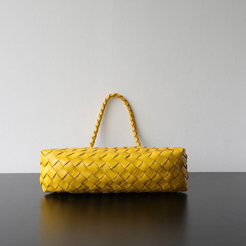 Full-grain leather bag | Woven bag | Sunlight