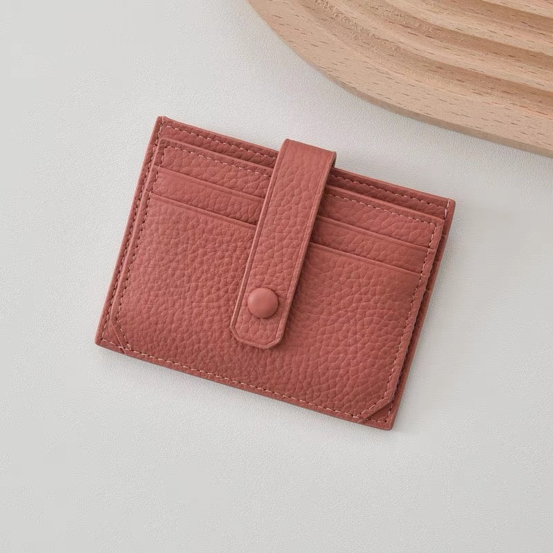 Genuine leather card pocket | rainbow