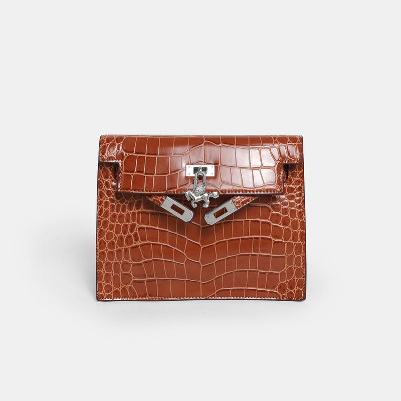 Urban light Series | Crocodile-Embossed Leather Mini Bag