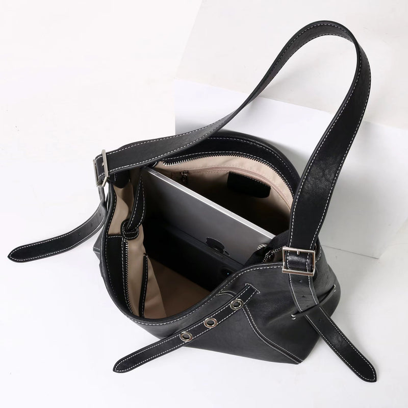 Top-Grain Leather Bag | Hobo 3#