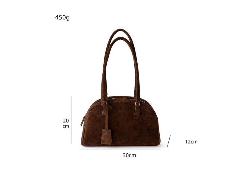 Nubuck Leather Bag | Luna Shell