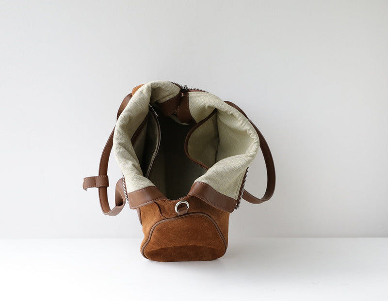 The Sawyer｜Suede bag  | Full-Grain Leather Bag