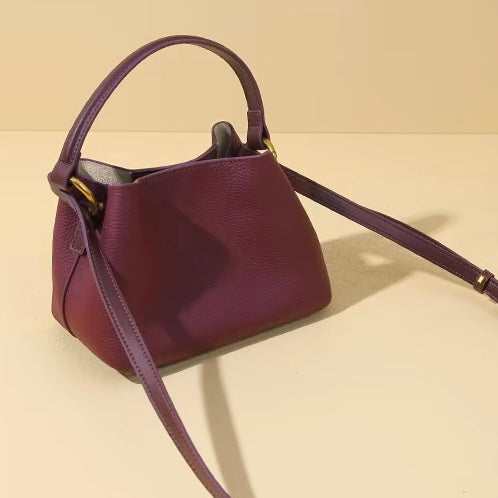 Full-Grain Leather bag | Red tea