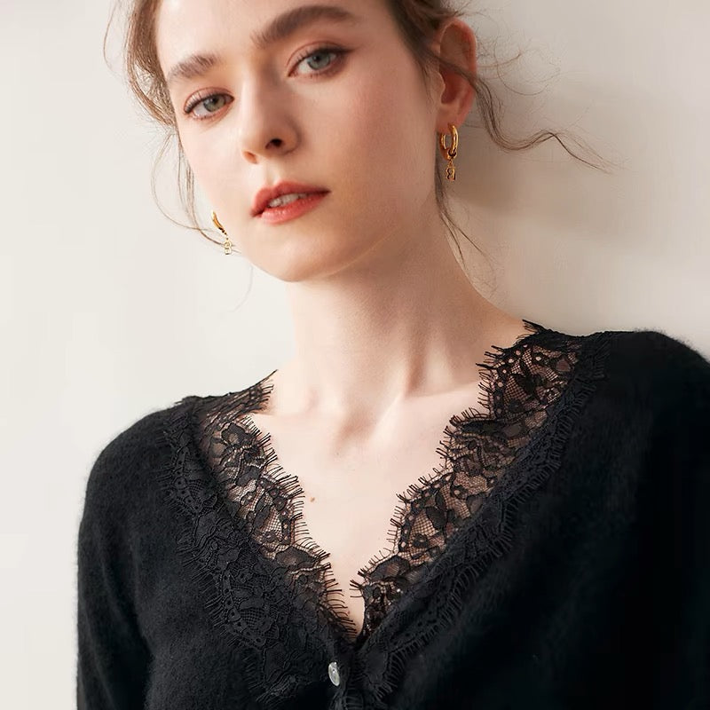 Cashmere sweater | Lace