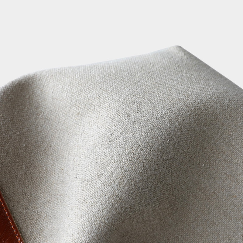 Top-Grain Leather and Cotton linen bag | Sailing