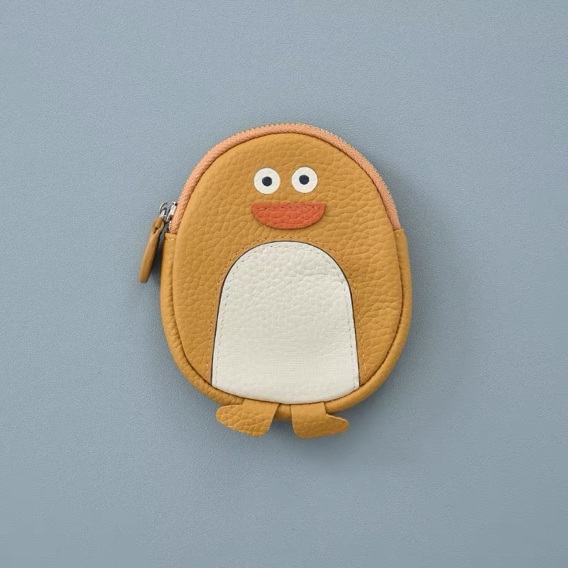 Genuine leather change purse | penguin