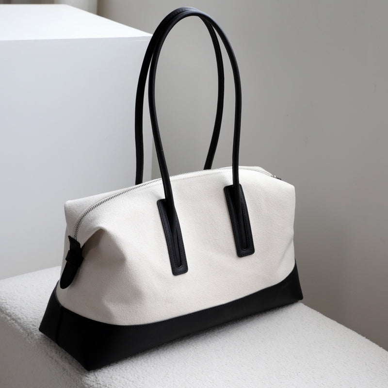 Canvas and Full-grain leather Tote |  Open Road