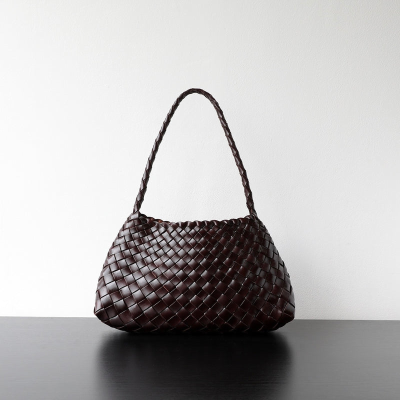Full-grain leather bag | Woven bag | Sunlight