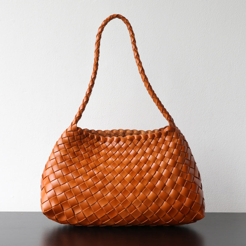 Full-grain leather bag | Woven bag | Sunlight
