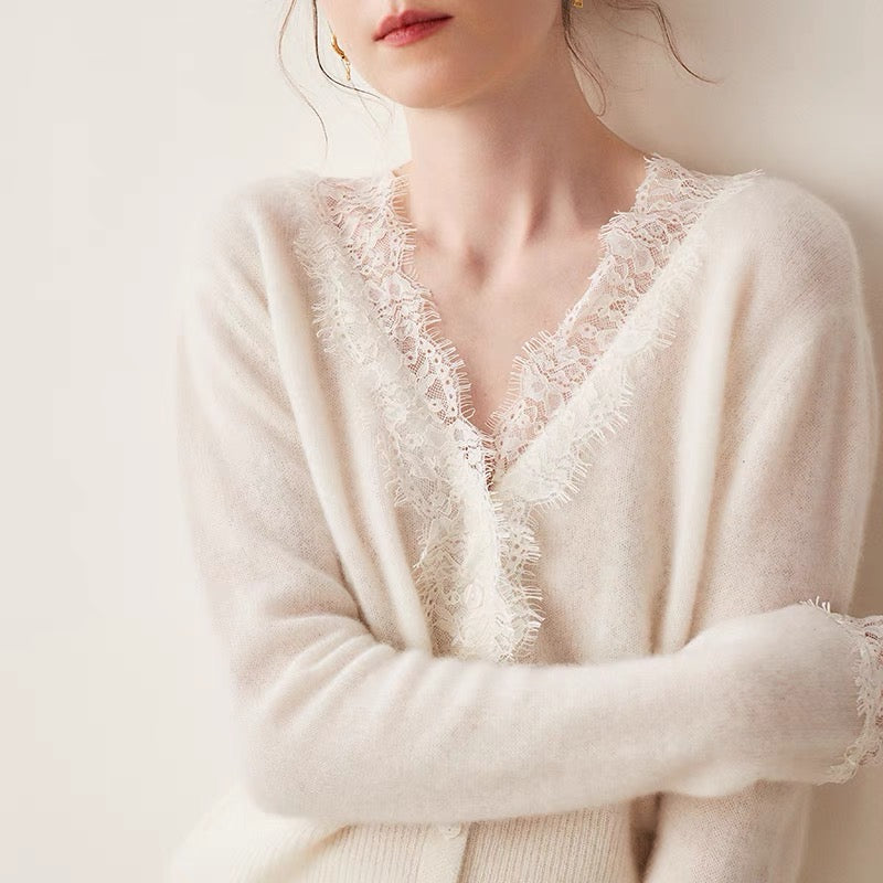 Cashmere sweater | Lace