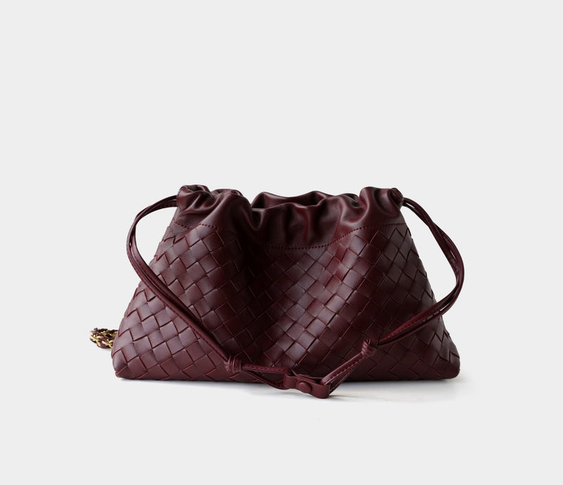 Full-Grain Leather & Lambskin Bag |  Chain bag | Woven bag  | Liora